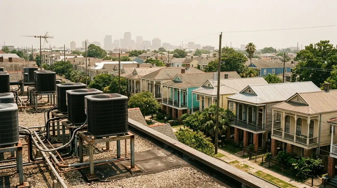 HVAC technician at work in New Orleans