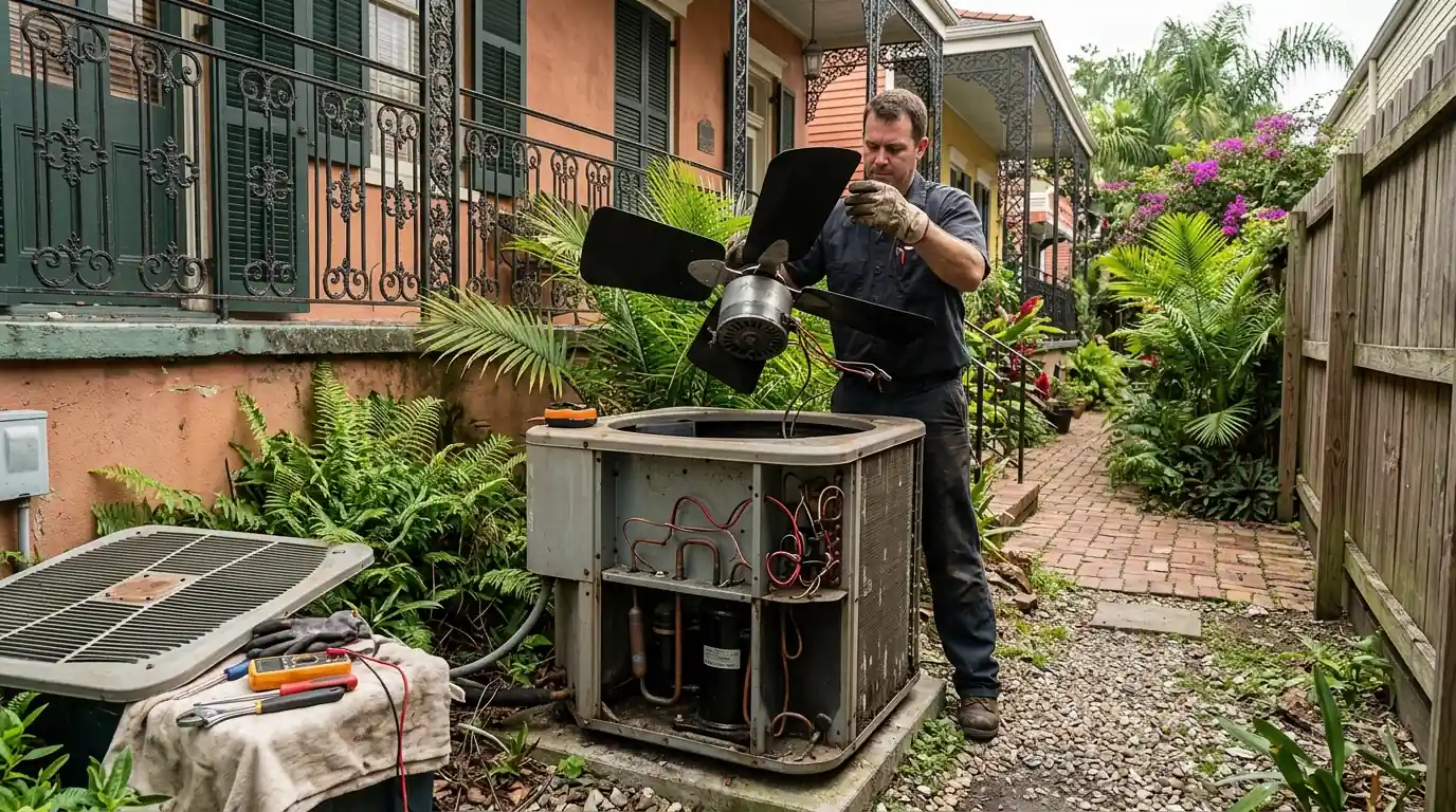 Condenser fan motor replacement in New Orleans