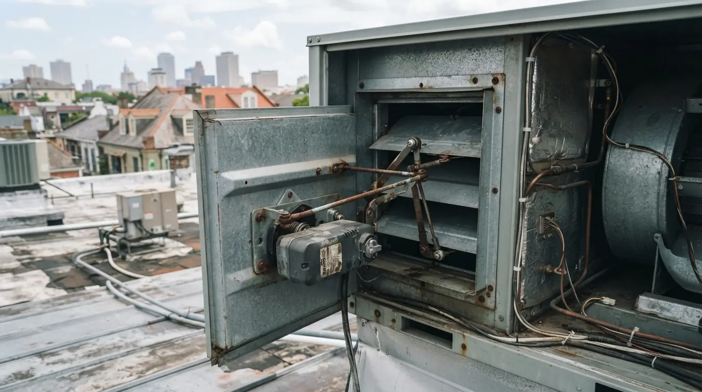 Rooftop unit economizer repair