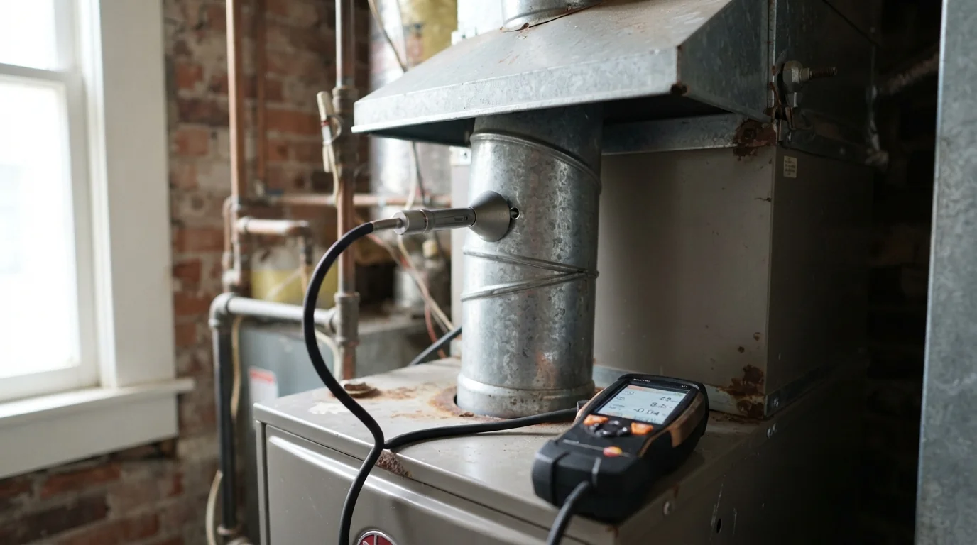 Carbon monoxide test during a heating tune-up