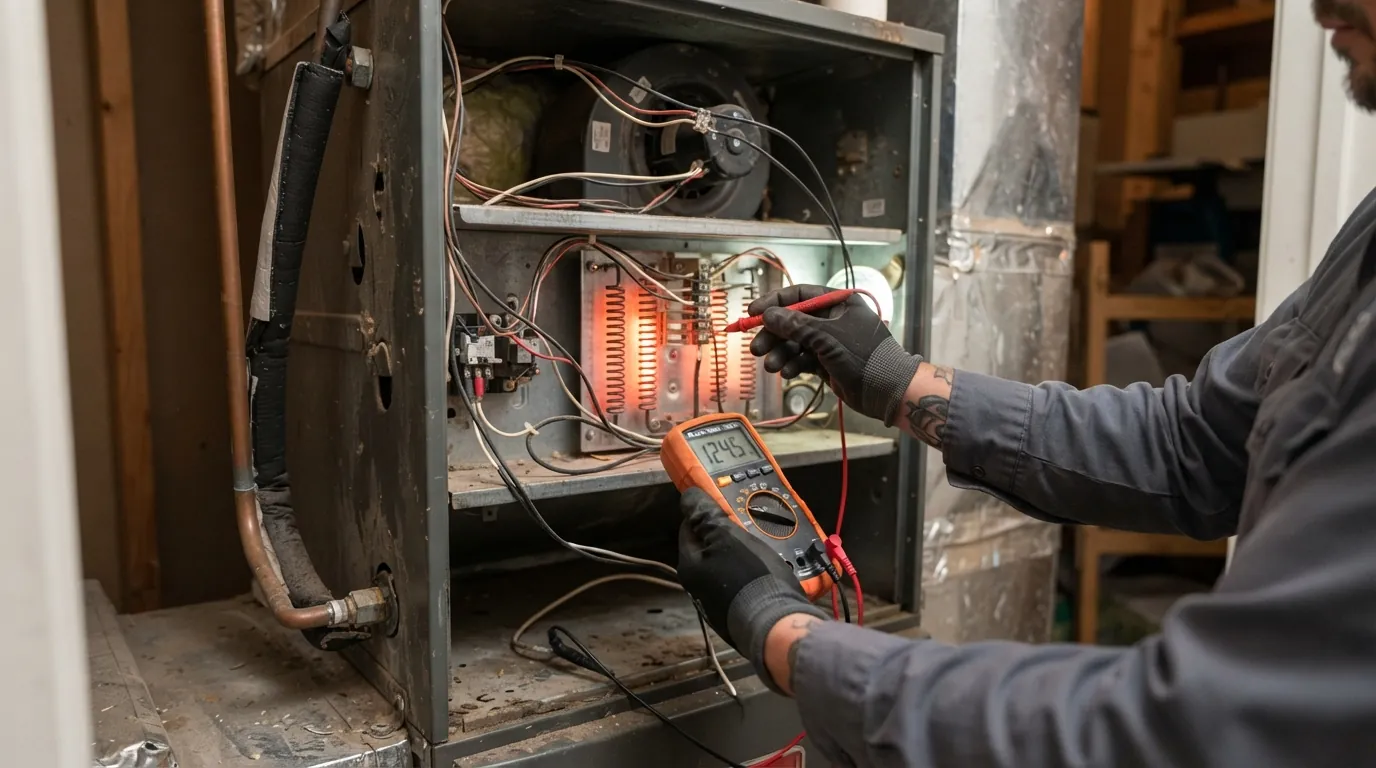 Testing heat strips in an air handler