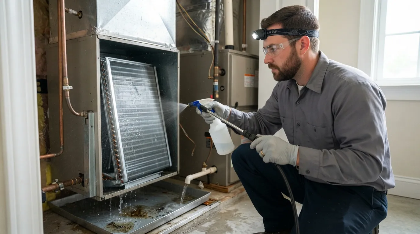 Evaporator coil cleaning in New Orleans