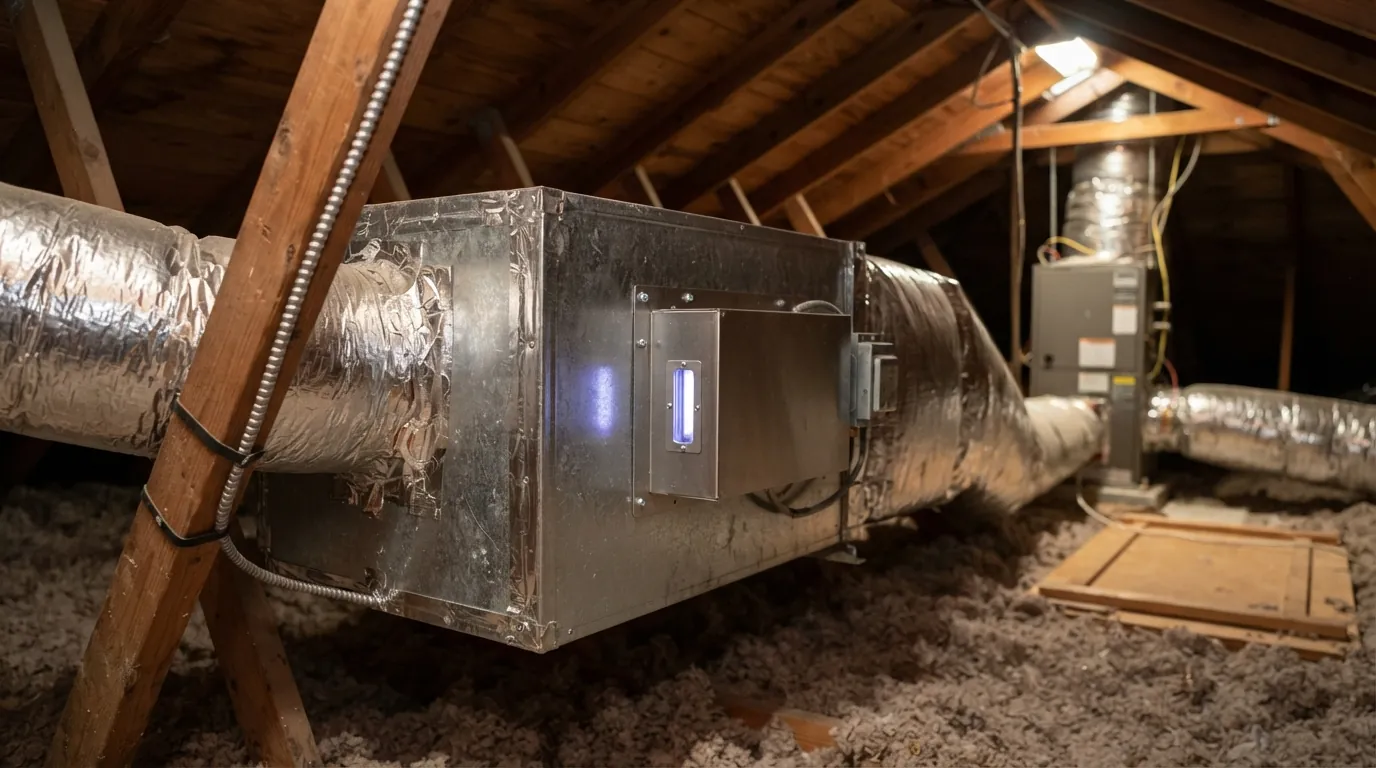 In-duct air purifier installation