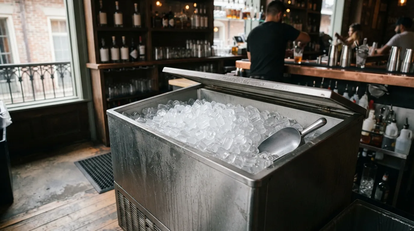 Commercial ice machine after service