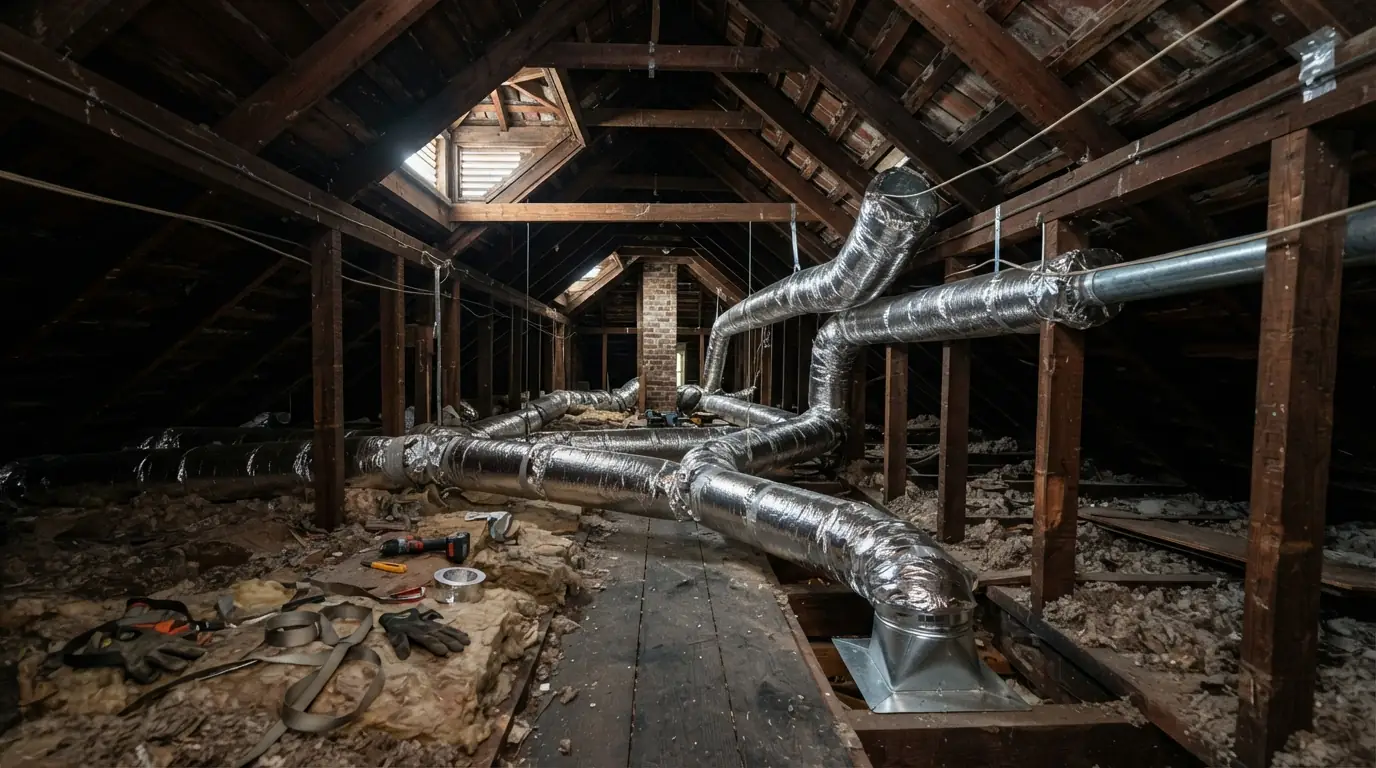 New ductwork for first-time central air in New Orleans