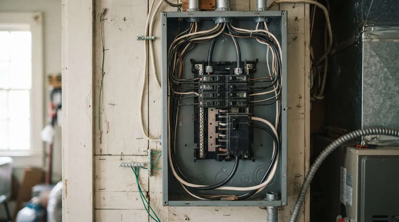 Electrical work for a heat pump conversion