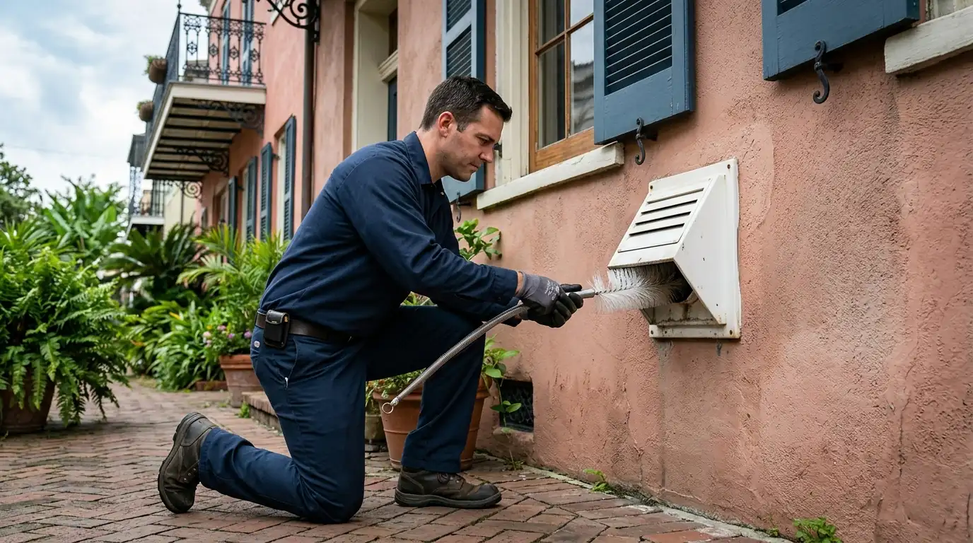 Dryer vent cleaning