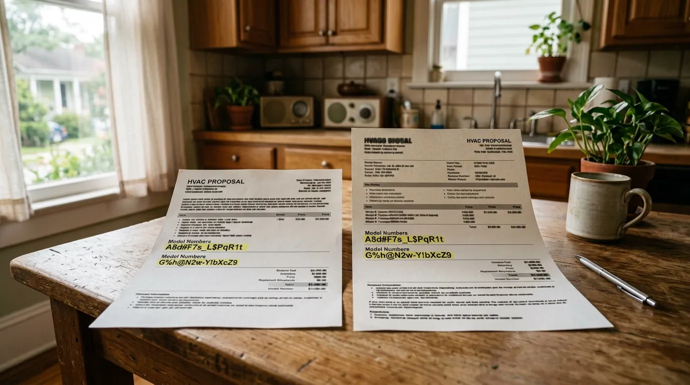 Comparing two HVAC replacement quotes