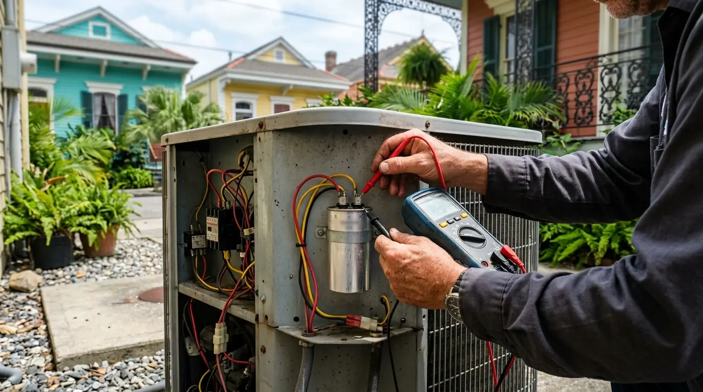 Capacitor test during an AC tune-up