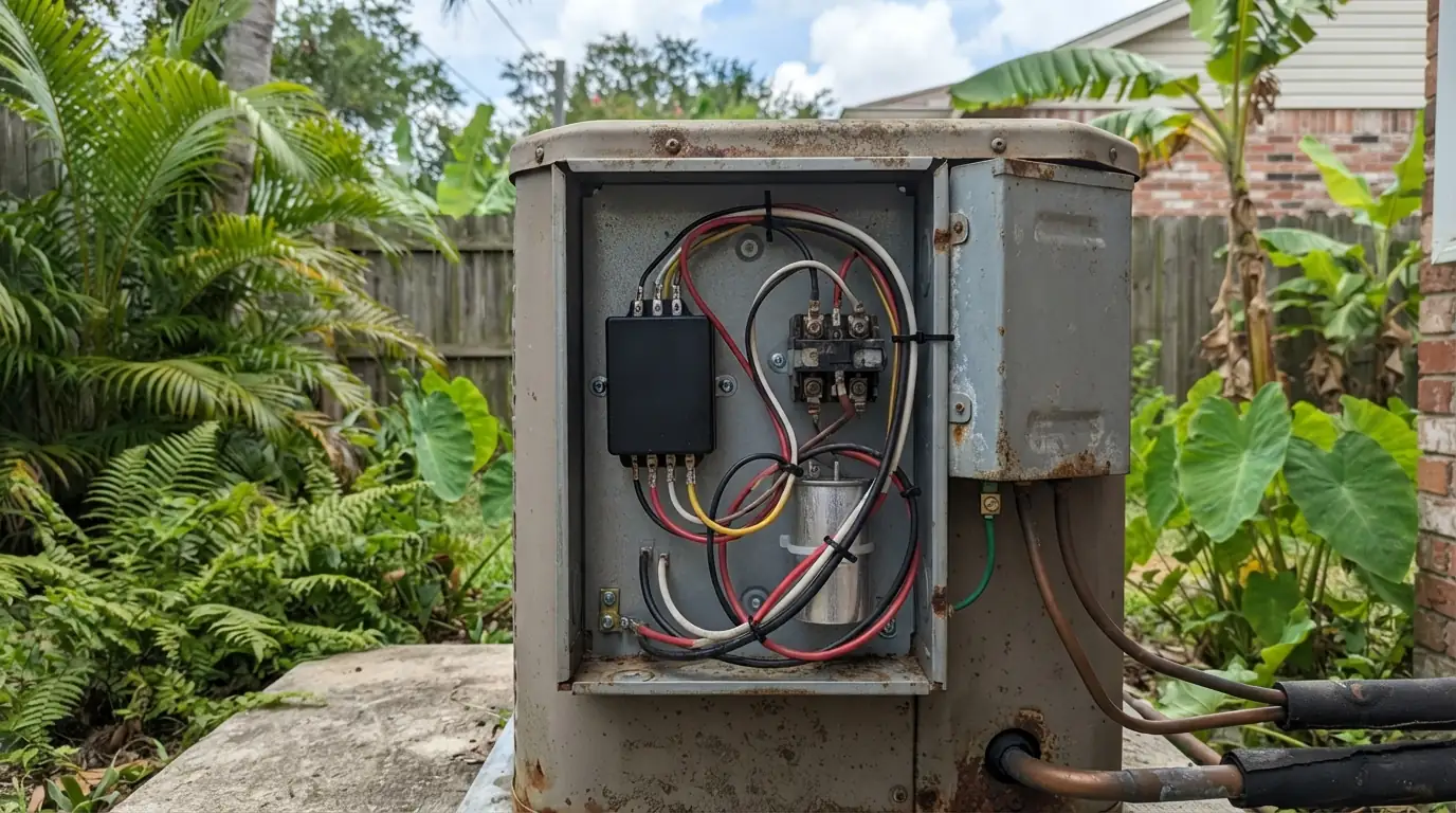 Soft start kit installed in a New Orleans AC unit