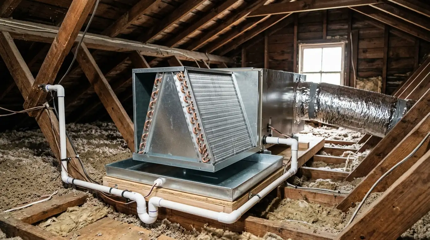 Matched indoor coil installed during an AC replacement