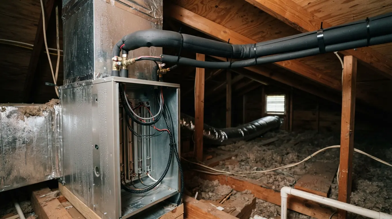 Heat pump air handler with backup heat strips