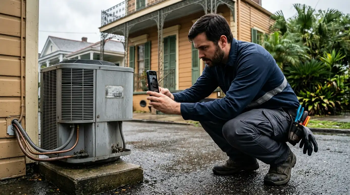 Documenting AC storm damage for insurance