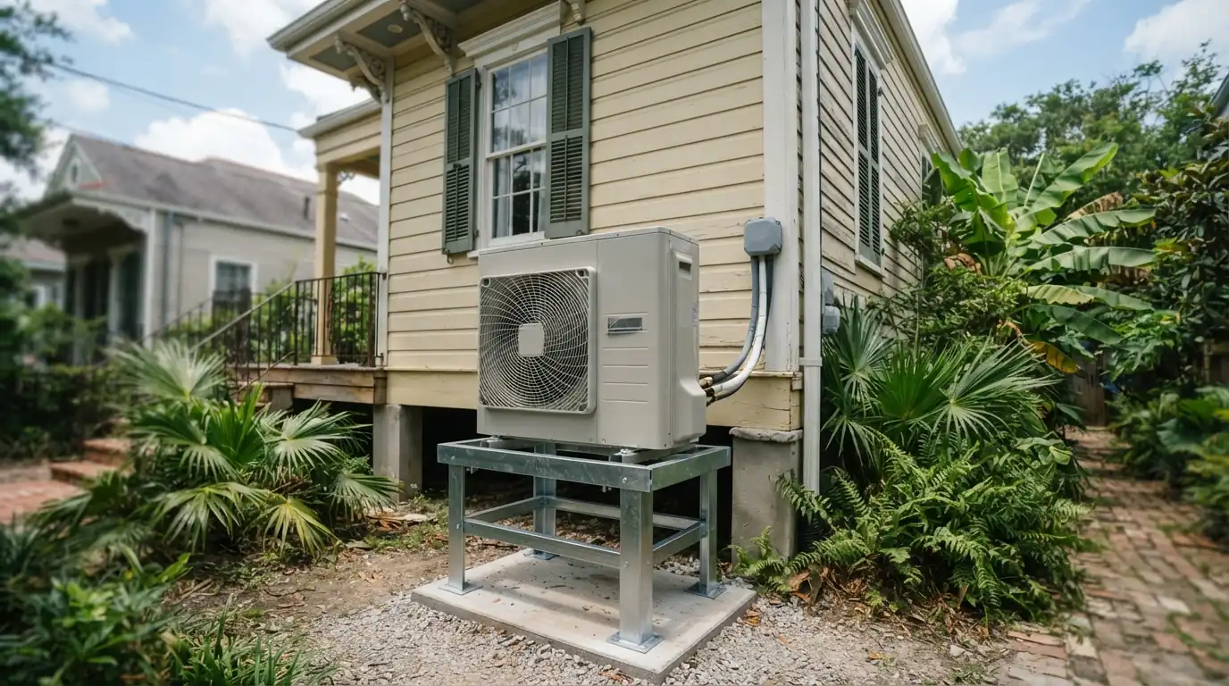 New heat pump installed at a New Orleans home