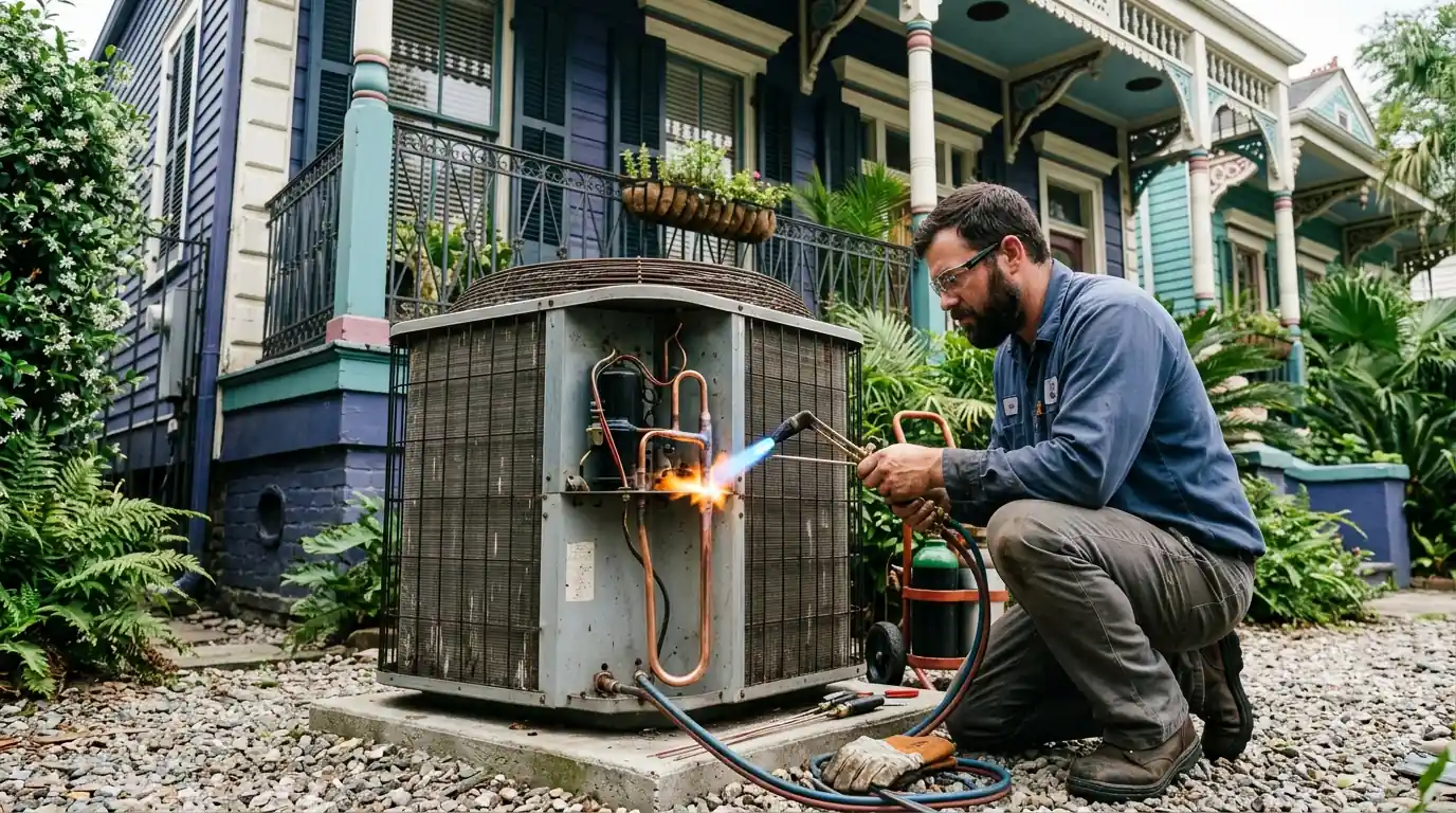 Condenser coil replacement