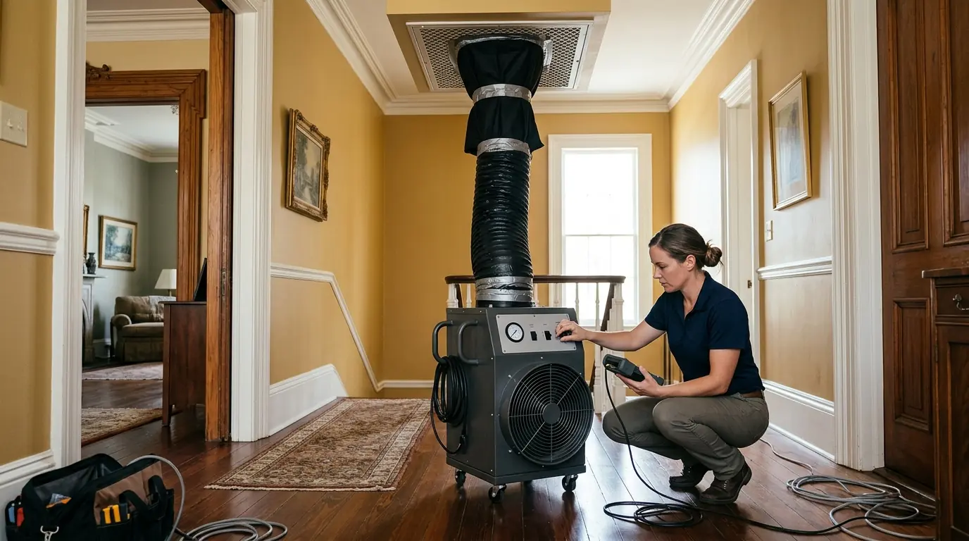 Duct leakage test in New Orleans
