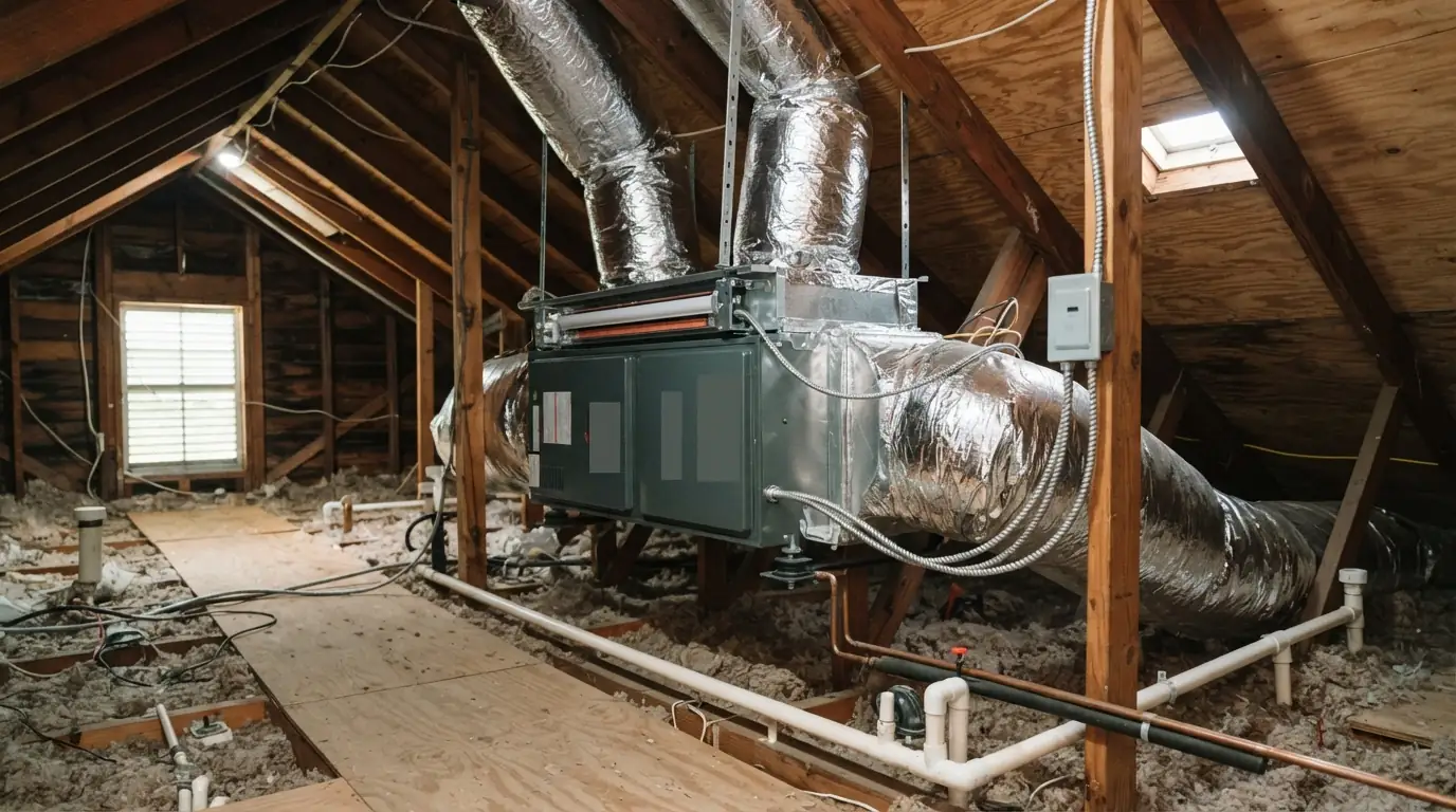 New heat pump air handler with heat strips