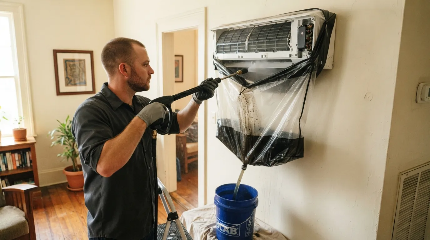 Mini-split deep cleaning in New Orleans
