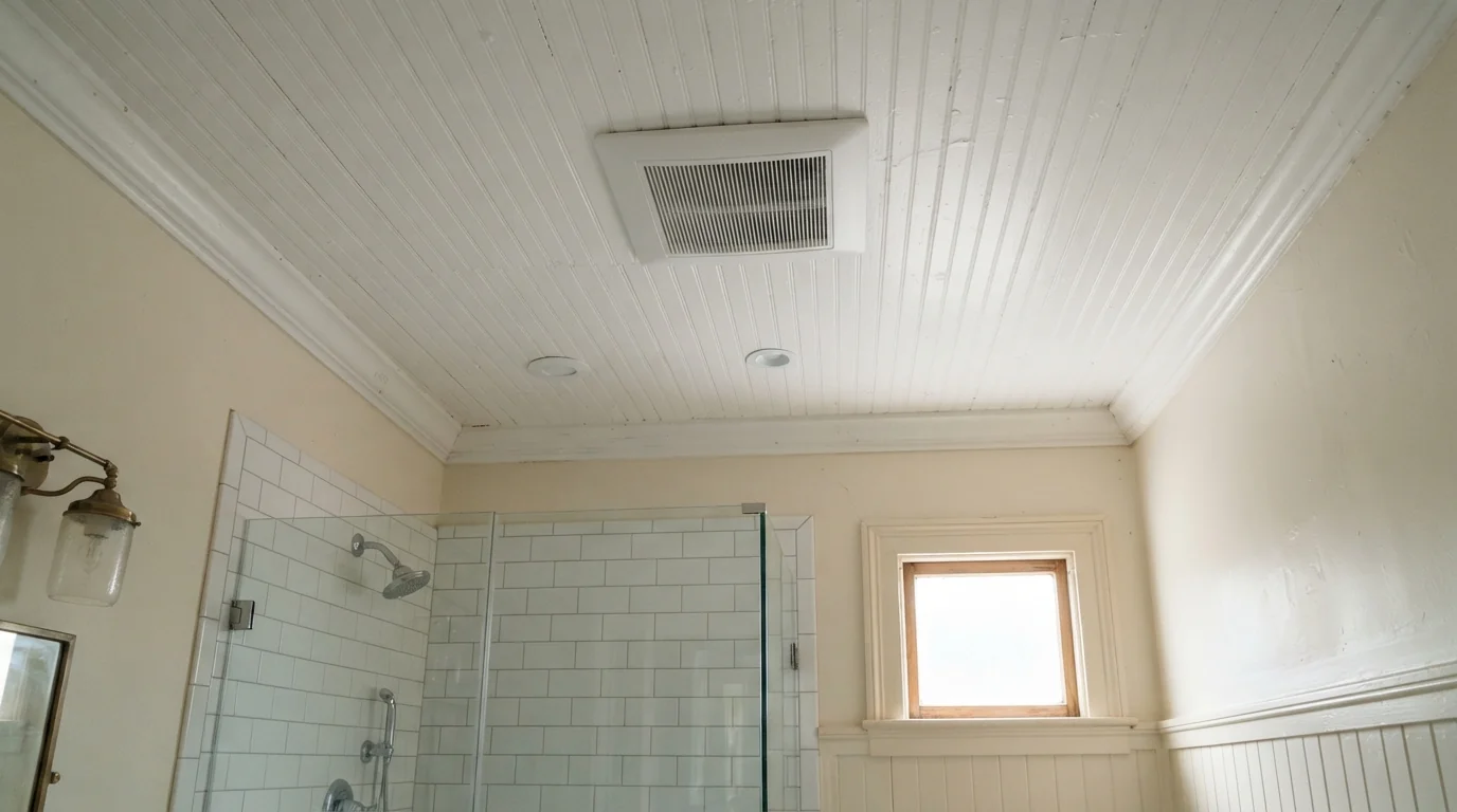 Bathroom exhaust fan in a New Orleans home