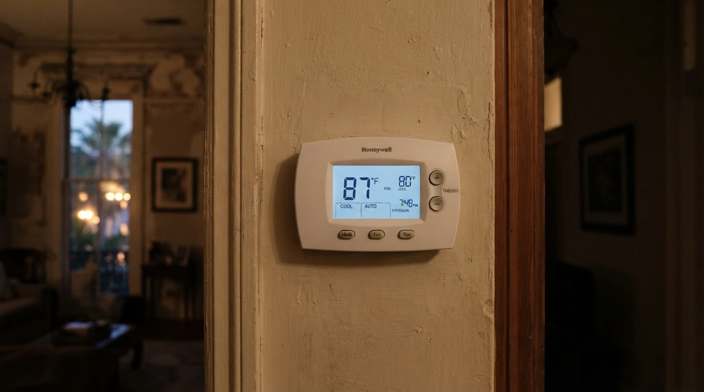 High indoor temperature before an emergency AC repair