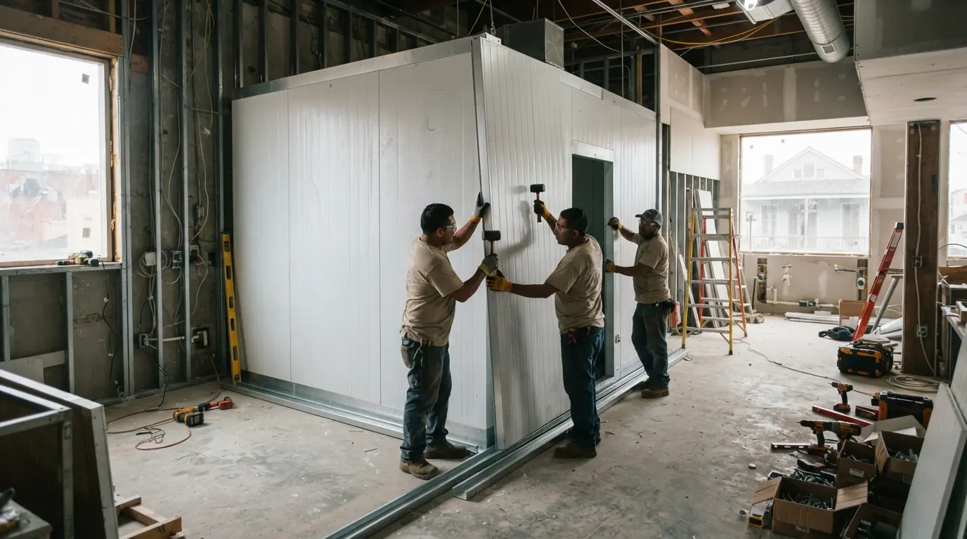 Walk-in cooler installation in New Orleans